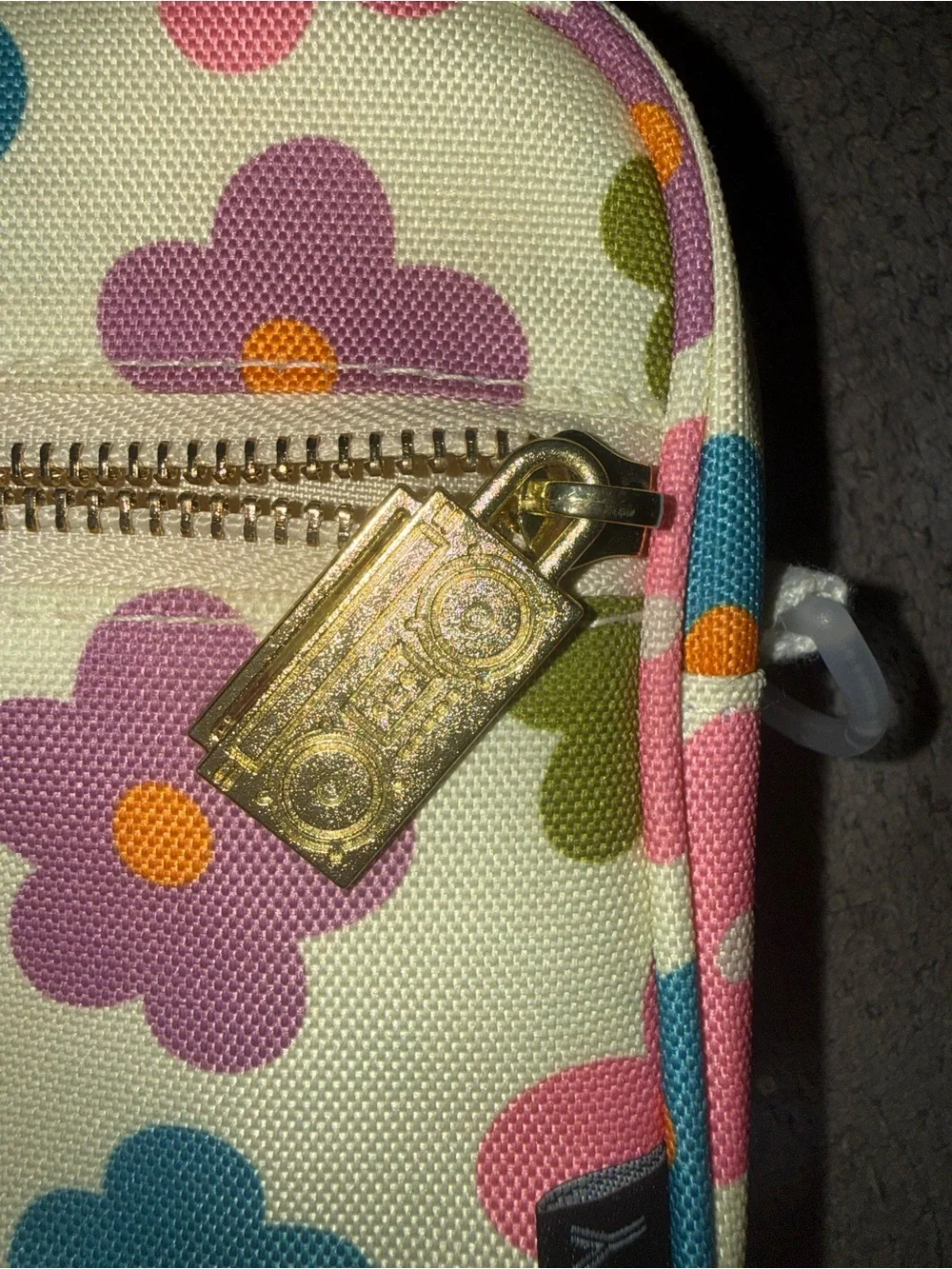 Floral Cream Crossbody Bag with Strap